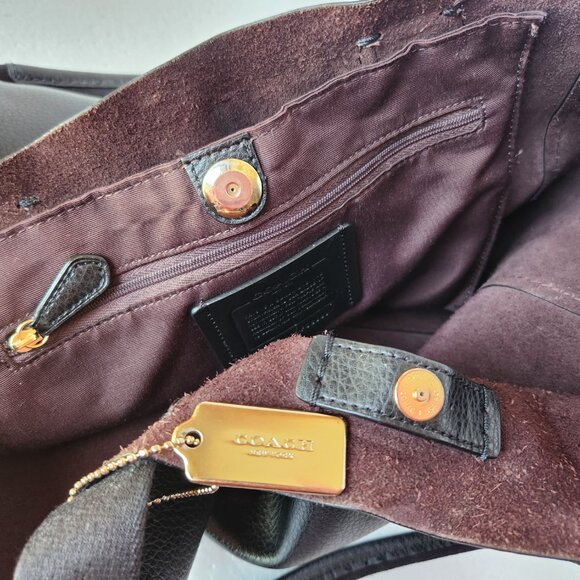 Coach black Pebble leather Derby tote 58660 and Sig C zip wristlet - Picture 11 of 14